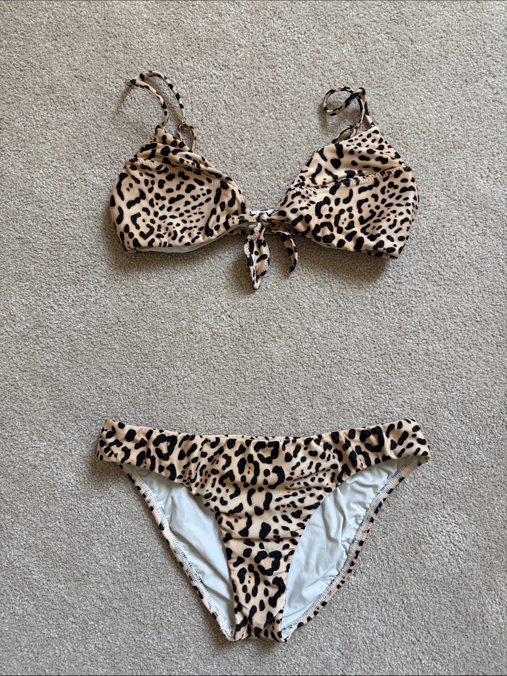 Vix Leopard Print Bikini - Tan and Black